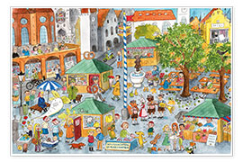 Poster  Monaco: Viktualienmarkt - Annegret Reimann