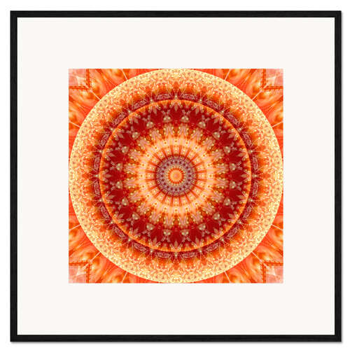 Ingelijste kunstdruk Mandala Joy of Living