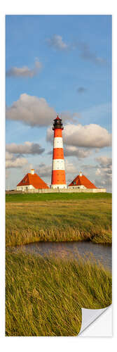 Selvklebende plakat Westerheversand fyr, Tyskland I