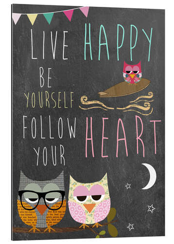 Gallery print Live Happy, be yourself, follow your heart