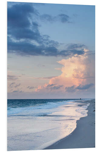 Print på skumplade Sylt, sunset at the beach