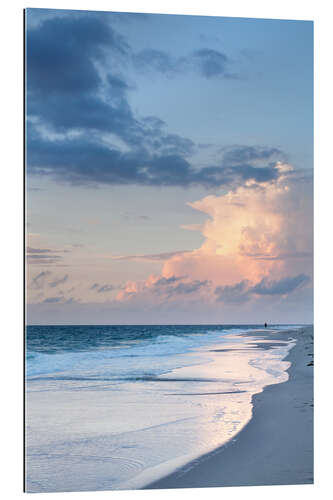 Tableau en plexi-alu Sylt, coucher de soleil sur la plage 