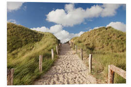 Tableau en PVC Chemin dans les dunes, île de Sylt