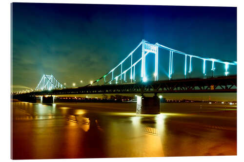 Acrylglasbild Rheinbrücke Duisburg