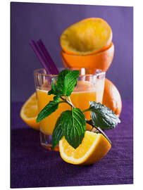 Cuadro de aluminio Orange juice in a glass