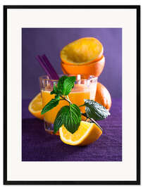 Impression artistique encadrée Jus d'oranges frais