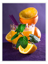 Wall print Orange juice in a glass - Edith Albuschat