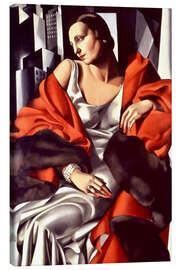 Leinwandbild  Porträt von Frau Boucard - Tamara de Lempicka