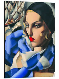 Magnettafel Der blaue Schal