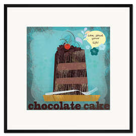 Gerahmter Kunstdruck Chocolate Cake