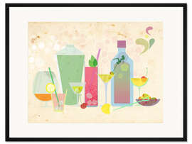 Gerahmter Kunstdruck Klassische Cocktails