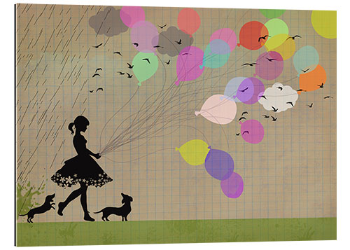 Gallery print Girl with balloons