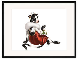 Gerahmter Kunstdruck Die glamouröse Kuh