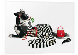 Tableau en aluminium La vache glamour 2