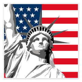 Wall print  statue of liberty - coico