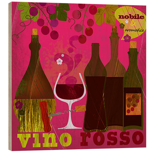 Wood print Vino Rosso