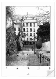 Selvklebende plakat Paris - Montmartre