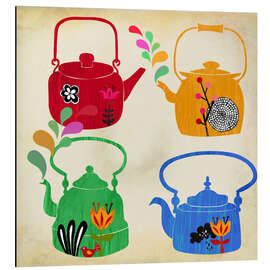 Aluminium print Vintage tea kettle