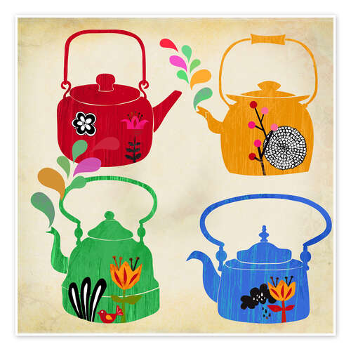 Plakat Vintage tea kettle
