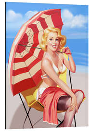 Magnettafel Marilyn Monroe am Strand