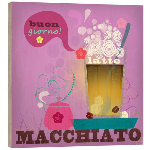 Holzbild Latte Macchiato