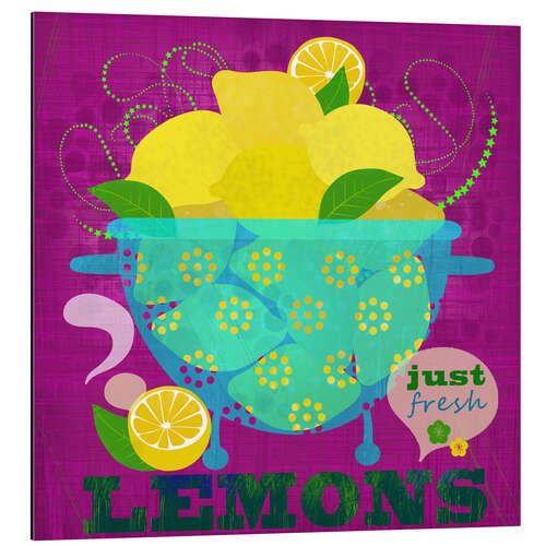 Aluminium print Lemons