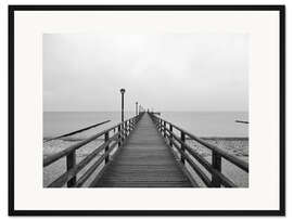 Gerahmter Kunstdruck Seebrücke Ostsee
