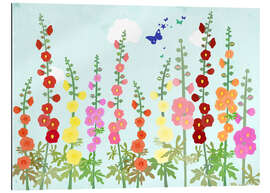 Gallery print Hollyhocks