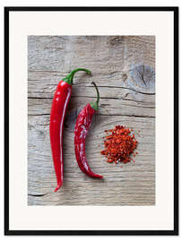 Ingelijste kunstdruk Red and Hot