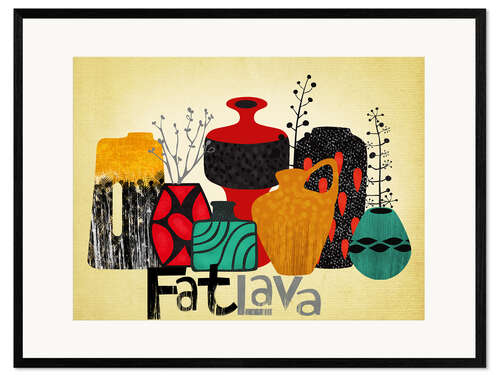 Impressão artística com moldura Fat Lava
