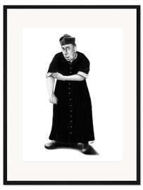 Gerahmter Kunstdruck Don Camillo immer Kampfbereit
