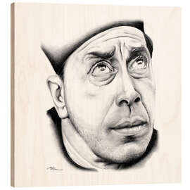 Wood print Fernandel is Don Camillo