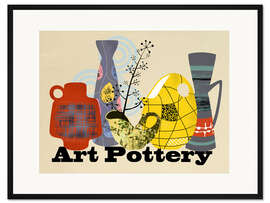 Gerahmter Kunstdruck Art Pottery