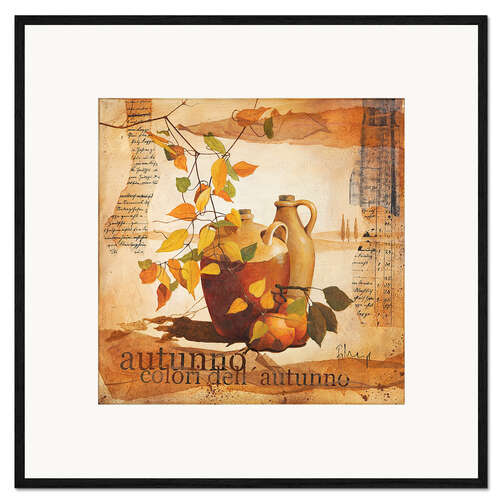 Ingelijste kunstdruk Italienisches Herbstlaub