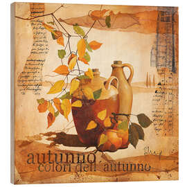 Stampa su legno Italienisches Herbstlaub