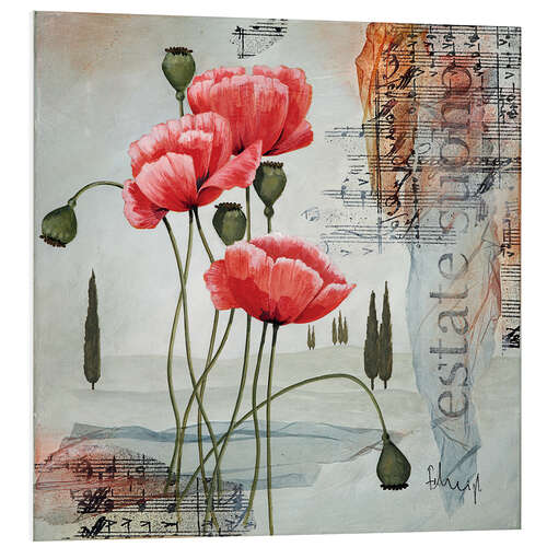 Foam board print Poppies