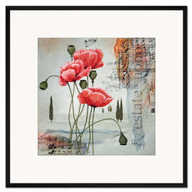 Gerahmter Kunstdruck Klatschmohn