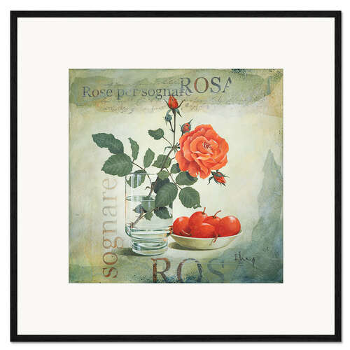 Stampa artistica con cornice Rose per sognare