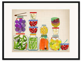 Gerahmter Kunstdruck Bunte Ernte