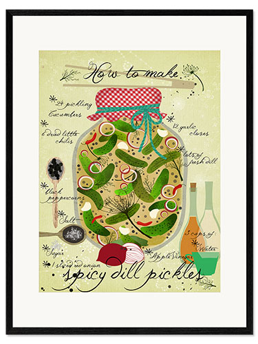 Framed art print How to make spicy pickles