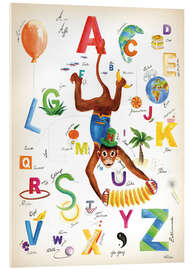 Stampa su vetro acrilico ABC Alphabet animals, colours and more