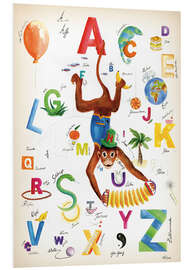 Foam board print ABC Alphabet animals, colours and more