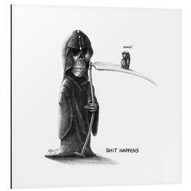 Magnettafel Shit Happens - Tod und die kleine Eule