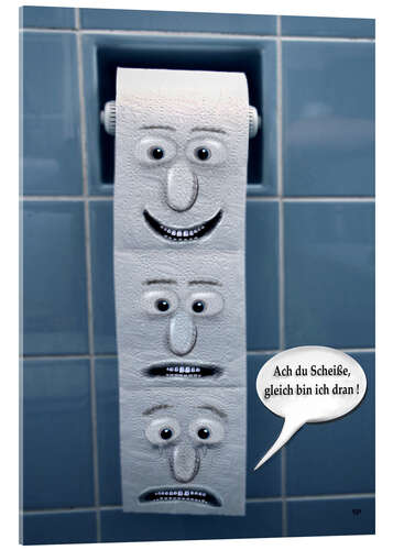 Akryylilasitaulu On the Toilet (German)