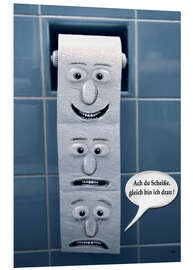Foam board print On the Toilet (German)