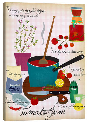 Canvas print Tomato Jam Recipe