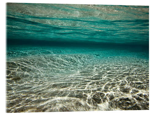 Acrylglasbild Tropische grüne Lagune Raja Ampat Inseln Unterwasser-Blick