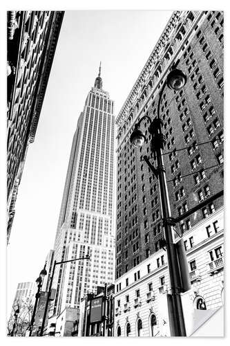 Naklejka na ścianę New York City - Empire State Building (monochrome)