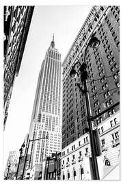 Sticker mural New York City - Empire State Building (monochrome)