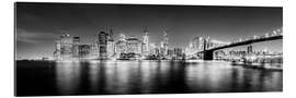 Gallery Print New York Skyline by night (schwarz weiß)